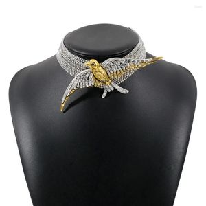 Pendant Necklaces Multi-layered Bird Necklace Fashion Rhinestone Metal Swallow Exaggerated Dress Accessories Women
