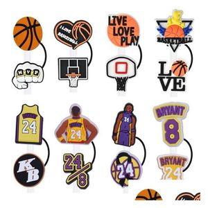 Drinking Straws Basketball Pvc Sts Toppers Sport Decoration Er Cap Dust Plug Fashion Drink Accessories Wholesale Drop Delivery Dhjpf