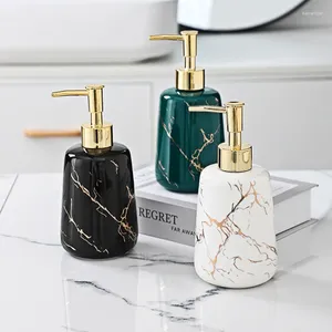 Liquid Soap Dispenser Luxury Ceramics Marble Lotion Hand Washing Fluid Bottle Bathroom Accessories Shower Gel Container Porcelain Drop