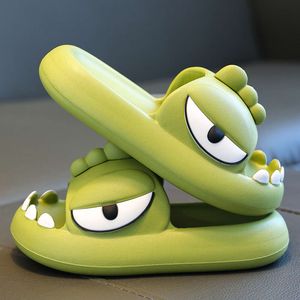 Kinder Sommer Dinosaurier Hausschuhe im Innenbad Anti -Slipper Kleinkind Mutter Kinder Schuh für Mädchen Pantufflas L.