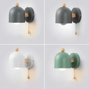 Настенные лампы макаронные кружки для спальни прикроватные зеркальные светильники скандинавские дома