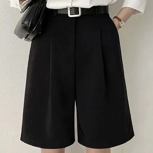 Suit Short Elastic Waist Loose Japan Casual Fashion Preppy Style Thin Straight Soft Harajuku Female 240516