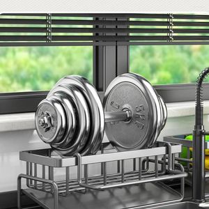 Kitchen Storage Rust-Proof Towel Rack Space-Saving Organizer For And Bathroom Sink