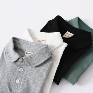 Basic White Black Boy Polo -Hemd für Kinder Kleinkind Baby 0 bis 1 2 3 4 5 6 7 Jahre Sommerkleidung Baumwollmädchen T -Shirt mit Kragen 240515