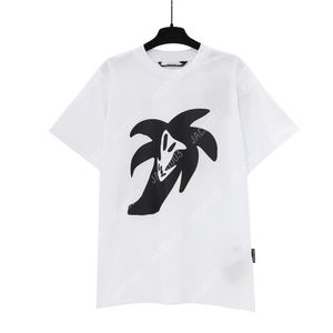 Palm 24SS Summer Letter Printing Logo Ghost Funny Face T Shirt Boyfriend Gift Loose Oversized Hip Hop Unisex Short Sleeve Lovers Style Tees Angels 2255 NFN