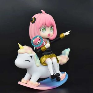 Action Toy Figures Spy X Family Anime Cartoon Trojan Ania Foger Double Sided 15cm PVC Character Action Character Boy Model Gift Toy Y240516