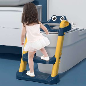 折りたたみ式の男の子のトイレトレーニングシートステップスツールラダーボーイズWCポットトラベルポットポータブルトイレL2405