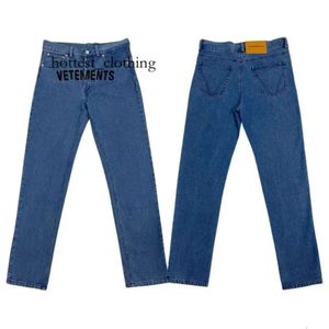 Vetements jeans marchio jeans maschi da uomo donna street jeasn di alta qualità jacquard pantaloni stampati ricamati pantaloni hiphop neri pantaloni dritti 4109 6721