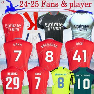 24 25 Saka Arsen Rice G.Jesus Soccer Jerseys Special Edition 2024 Home 3-й детский комплект Odegaard J.Timber Havertz Tierney Willian Smith Rowe Play