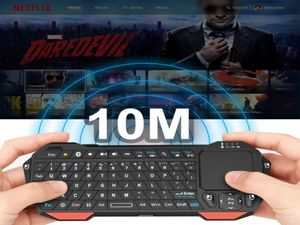 24G Mini Bezprzewodowa klawiatura z Touchpad dla projektora Smart TV kompatybilny z systemem Android iOS Windows7375403