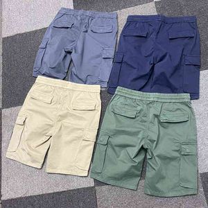 Summer mens and womens high-quality casual loose sports shorts cotton tooling embroidery shorts