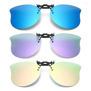 Sunglasses Polarized Clip On Over Prescription Glasses Ultra-Light Cat Eye Shape Convenient Shades UV400 Flip Up Sun