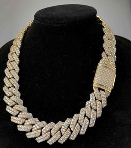 Naszyjniki moda 19 mm Design Prong Cuban Link Chain01239398741