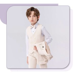 Najwyższej jakości chłopców formalny ceremonia ceremonii ślub Student Tuxedo Dress Gentleman Kidman Kostium dla dzieci Zestaw odzieży Blazer