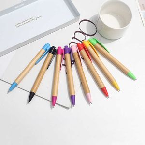 Pen Ballpoint Made of Environmentally Friendly Bamboo and Wood Material. It Can Be Used for Busin Printing with Multi-color Pens
