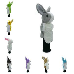 Other Golf Products 10 Colors Cartoon Rabbit Golf Head Cover Amusement Park Forest Mixed Animal Golf Club Head Cover No Driver Mascot Novel and Cute GiftL2405