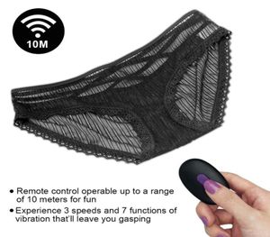 New Vibrating Panties 10 Functions Wireless Remote Control Strap on Underwear Vibrator Clitoral Stimulator Sex Toy For Women T20053017964