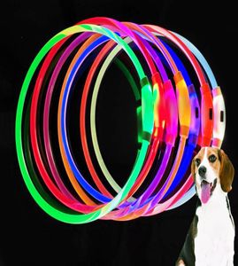 LED -laddningsbar USB lysande husdjurskrage Anti Loss Hunds Rope Dog Supplies3277153
