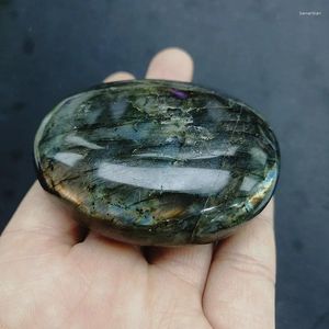 Dekorativa figurer 1st Natural Labradorite Quartz Crystals Tumbled Stones Mineral Healing Home Decorations