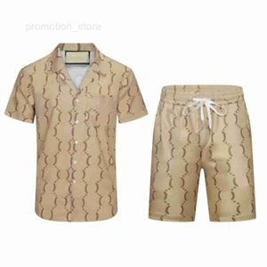 Herrspårsdräkter Designer Summer Tracksuit Set Men Casual Shirts Set Board Shorts Badkläder Pants mode Kort ärmar Bowling Hawaii Seaside Beach Suits NFSU