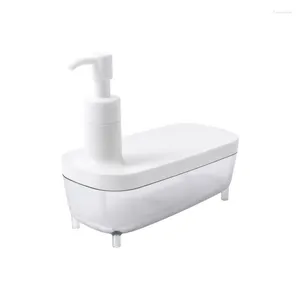 Liquid Soap Dispenser Pump Toilet Washing Bathroom Hand Push Kitchen Home Sponge Holder Refillable Bottles