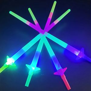 10 Pcs Glow Sticks LED Light Up Swords Flashing Wands Cheer up Stick Laser Saber Glow in Dark Wedding Birthday Neon Party Supply 240515