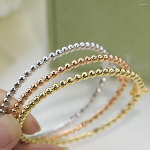 Pulseira de pulseira designer de marca três cores rosa amarelo pulseira de ouro branco para jóias femininas com presente de festa