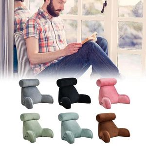 Pillow Reading Backrest With Arm Support Bed Waist Chair Car Seat Sofa Armrest Crystal Velvet Fabric