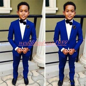 2019 Boy Suits Smokin En İyi Erkek Groomsmen Suits Boy'un Resmi Giyim Düğün Smokin Kids Kids Ceket Pantolonları 208V