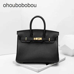 Handmade Handbag Bag Luxurys Handbag Leather Top 2024 Household Women's Large Capacity Layer Litchi Grain Crossbody Women's Cy