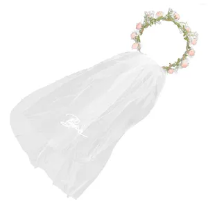 Bridal Veils Bride Tiara Garland Flower Crown For Wedding Wreath Headbands Hair Accessories Floral Artificial