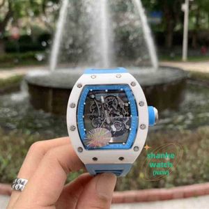 Designer Luxury Watch Date Mens Automatic Mechanical Watch White Ceramic Hollow Out Personalized Tape Tide Luminous Fashion Waterproof