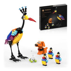 Blocos magnéticos Kevin the Bird Peluche Building Block Education Toys Diy Flying Balloon House Modelo Childrens Birthday Gift WX5.17