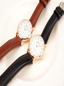 Genf des Ultra -Dünngürtels zwei Pin männliche Damen Watch Casual Student Quartz Watch6686065
