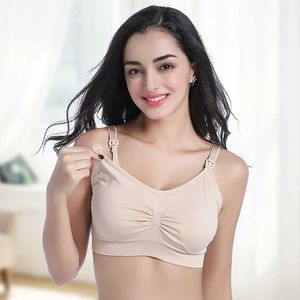 La maternità intimata reggiseni in gravidanza reggiseni a corde senza corde biancheria di maternità abbigliamento anti -cadente altex rossa traspirante per donne d240516