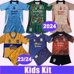 2023 24 Tigres de la Uanl Kit Kit koszulki piłkarskie Gignac Cordova Pizarro Aquino L. Quinones Home Away na wyjazd 3 limitowane edycja piłkarska