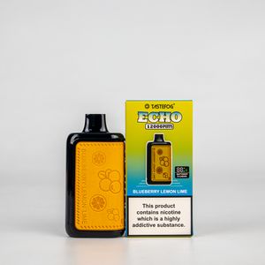 最新のオリジナルTastefogエコー12000パフ使い捨てベイプペン2％NIC 16ML 650MAHバッテリーと燃料レベルディスプレイ12000電子タバコ12FLAVORS無料配送