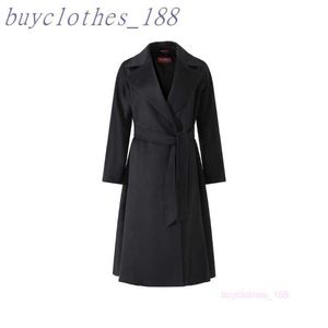 Krajowy płaszcz o średniej długości Maxmaras wełniany płaszcz włoska marka luksusowa damska wysokiej jakości kaszmirowy płaszcz kaszmiru ahvd