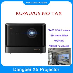Dangbei X5 1080P Long Throw Laser Projector 2450CVIA Lumeans WIFI 6 MEMC Functional ALPD Home Theater Beamer