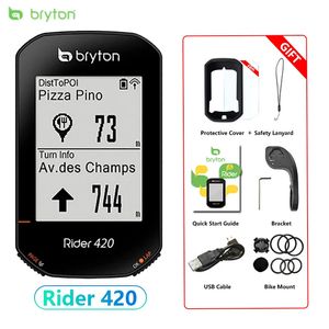 Bryton Rider 420 GPS Bisiklet Bilgisayar Multilanguage Bisiklet Kablosuz Speedometre Su Geçirmez IPX7 ANT Bisiklet Kilometre Sometre 240509