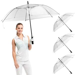 Shinylin 3-piece Set, 61 Inch Golf Large Automatic Opening Transparent Windproof and Waterproof Umbrella, Suitable for Adults, Men, Women, Weddings, Golf,