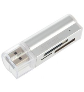 Universal Mini All in One USB 20 Multi Memory Card Reader för Micro SD TF M2 MMC SDHC MS Pro Duo White White hela 6447728