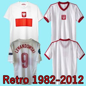 1982 Maglie da calcio in Polonia retrò Lewandowski a casa in trasferta 2012 Euro Cup Polska National Team Brozek Sobiech Shirt da calcio Kit Men