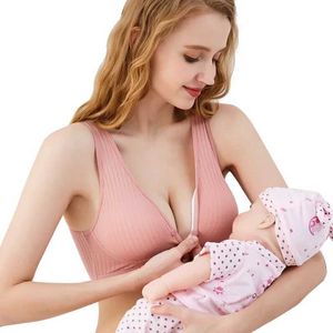 A maternidade sugere sutiã de cuidados com o algodão respirável sutiã de amamentação adequado para mulheres grávidas.Tamanho grande fácil de alimentar o sutiã sem seda D240516