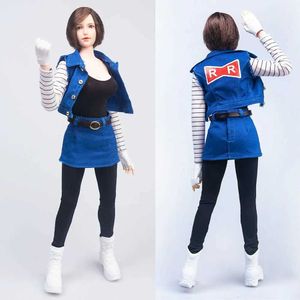 Action Toy Figures TYM132 1/6 Scale Android 18 Tank Top Tight Set with Combat Shoes 12 inch Womens Action Picture Extra Hand Shape S2451536