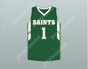 CUSTOM Name Youth/Kids KENNEDY CHANDLER 1 BRIARCREST CHRISTIAN SCHOOL SAINTS DARK GREEN BASKETBALL JERSEY 2 Stitched S-6XL