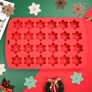 Pişirme kalıpları 24 boşluk Noel fondan çikolatalı kalıp dekorasyon aleti el yapımı sabunlar silikon süs kalıbı kolay temiz
