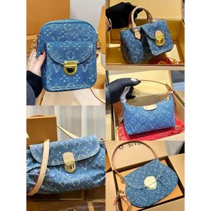 Senior Designer Senior crossbody bag Shoulder bag High-end made old denim bag handbag