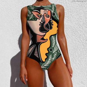 Kvinnors badkläder ett stycke baddräkt Kvinnor Monokini Swimming Suit Retro Vintage Bathing Beachwear Slim Swim Wear S ~ 2XL T230606 GGITYS 3W04