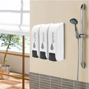 Dispensador de sabão líquido Banheiro de parede Triplo/duplo conjunto de banho de chuveiro Acessórios de cozinha de xampu de mão